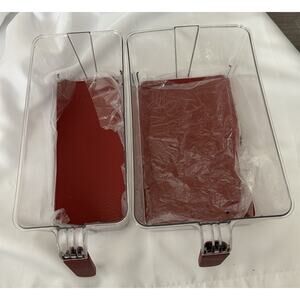 2 Cello Plastic Refrigerator Bins With Liners.